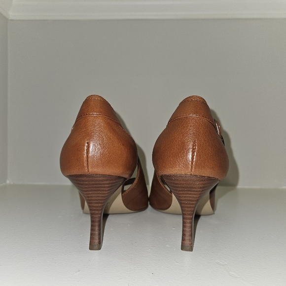 Vinatge Liz Claiborne Flex Short Heels Brown - Picture 5 of 10